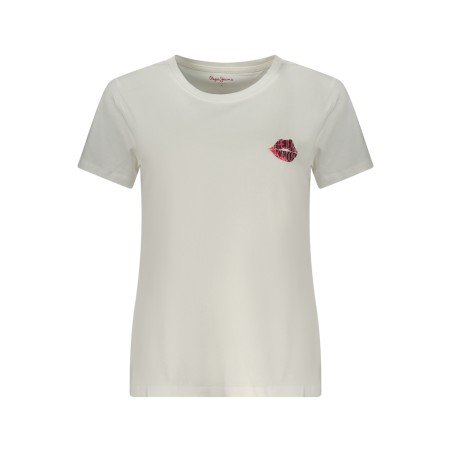 PEPE JEANS T-SHIRT MANICHE CORTE DONNA BIANCO