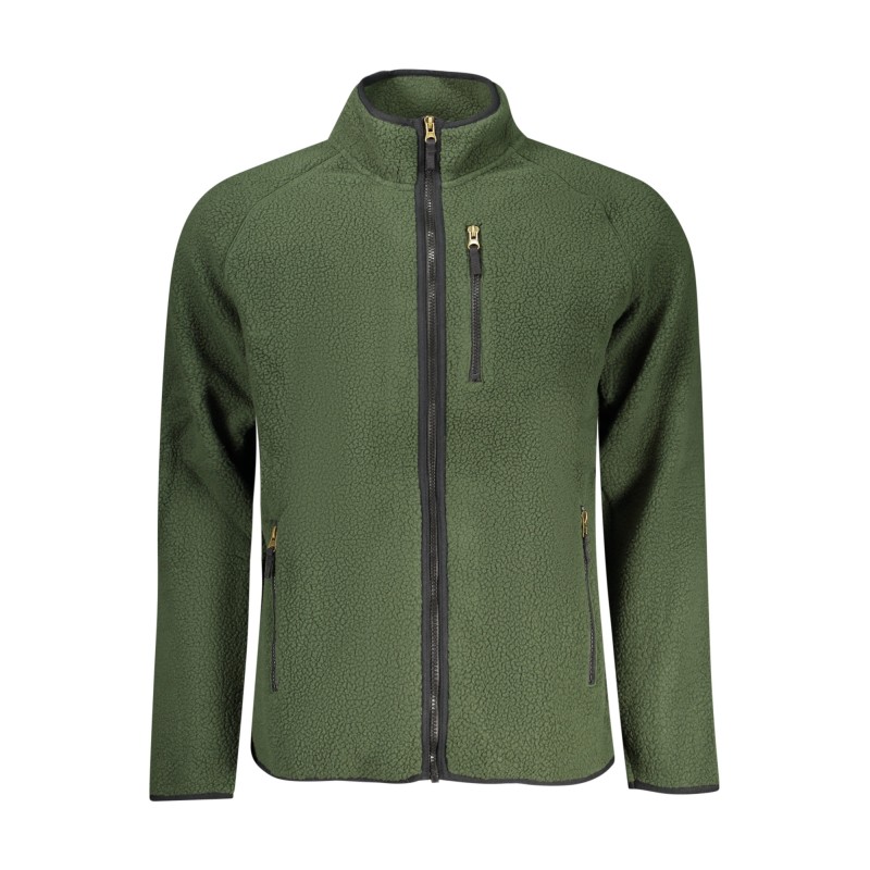 U.S. GRAND FELPA CON ZIP UOMO VERDE