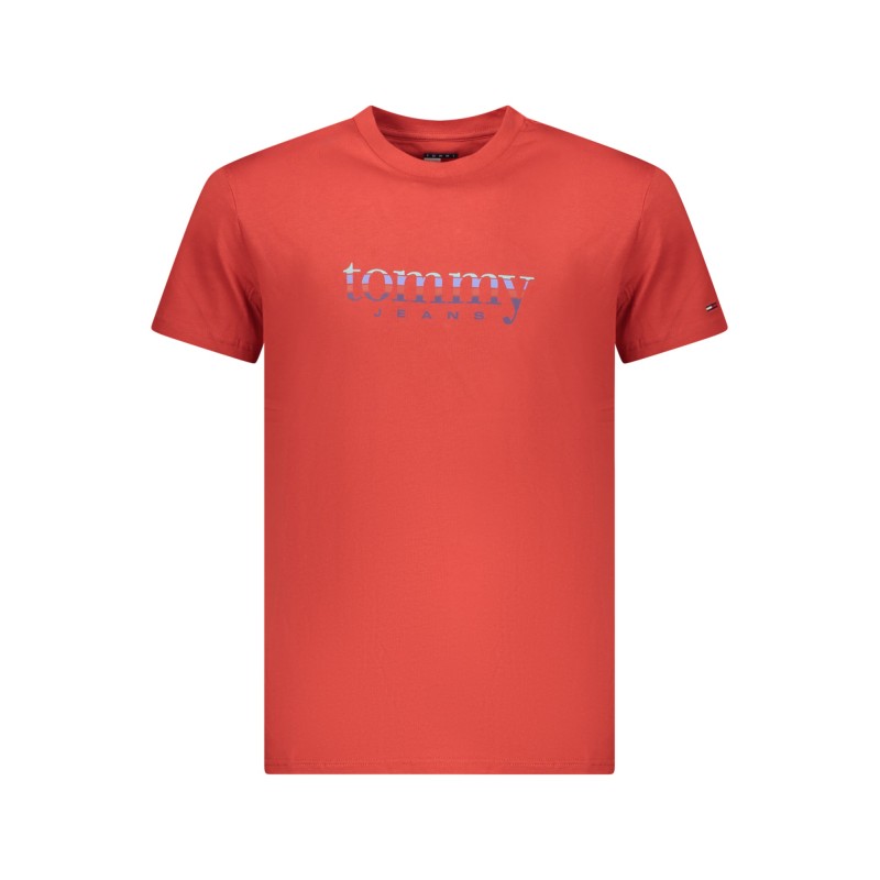 TOMMY HILFIGER T-SHIRT MANICHE CORTE UOMO ROSSO