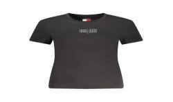 TOMMY HILFIGER T-SHIRT MANICHE CORTE DONNA NERO