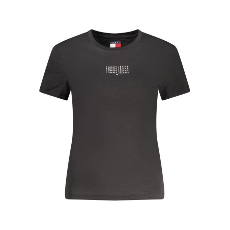 TOMMY HILFIGER T-SHIRT MANICHE CORTE DONNA NERO
