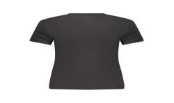 TOMMY HILFIGER T-SHIRT MANICHE CORTE DONNA NERO