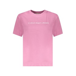 CALVIN KLEIN T-SHIRT MANICHE CORTE DONNA ROSA