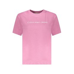CALVIN KLEIN T-SHIRT MANICHE CORTE DONNA ROSA