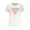 GUESS JEANS T-SHIRT MANICHE CORTE DONNA BIANCO