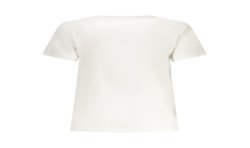 GUESS JEANS T-SHIRT MANICHE CORTE DONNA BIANCO