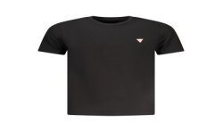 GUESS JEANS T-SHIRT MANICHE CORTE UOMO NERO