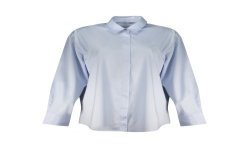 GUESS JEANS CAMICIA MANICHE LUNGHE DONNA AZZURRO