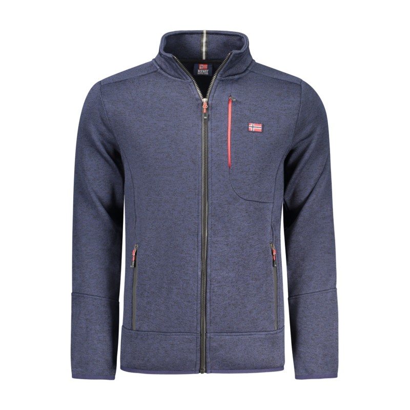 NORWAY 1963 FELPA CON ZIP UOMO BLU