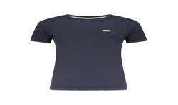 GUESS JEANS T-SHIRT MANICHE CORTE DONNA BLU