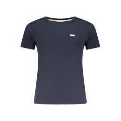 GUESS JEANS T-SHIRT MANICHE CORTE DONNA BLU