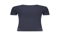 GUESS JEANS T-SHIRT MANICHE CORTE DONNA BLU