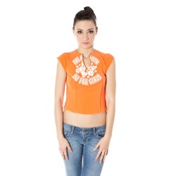 ZUELEMENTS T-SHIRT MANICHE CORTE DONNA ARANCIO