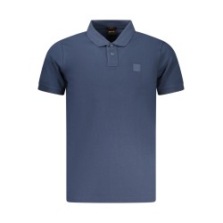 BOSS POLO MANICHE CORTE UOMO BLU