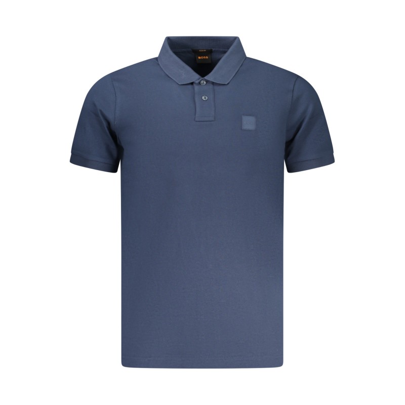 BOSS POLO MANICHE CORTE UOMO BLU