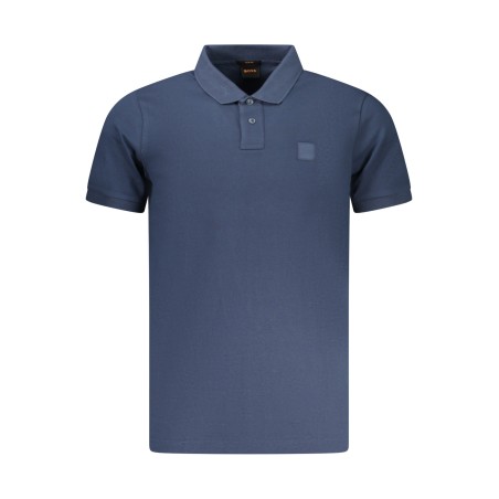 BOSS POLO MANICHE CORTE UOMO BLU