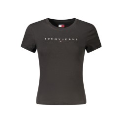 TOMMY HILFIGER T-SHIRT MANICHE CORTE DONNA NERO