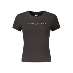 TOMMY HILFIGER T-SHIRT MANICHE CORTE DONNA NERO