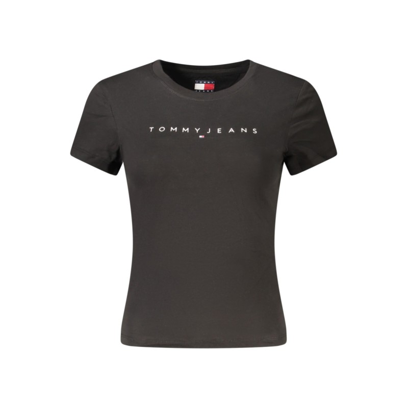 TOMMY HILFIGER T-SHIRT MANICHE CORTE DONNA NERO