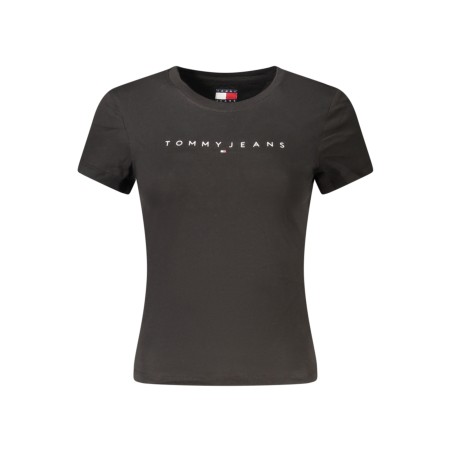 TOMMY HILFIGER T-SHIRT MANICHE CORTE DONNA NERO