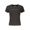 TOMMY HILFIGER T-SHIRT MANICHE CORTE DONNA NERO