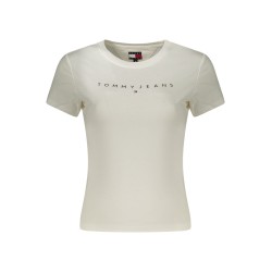 TOMMY HILFIGER T-SHIRT MANICHE CORTE DONNA BIANCO