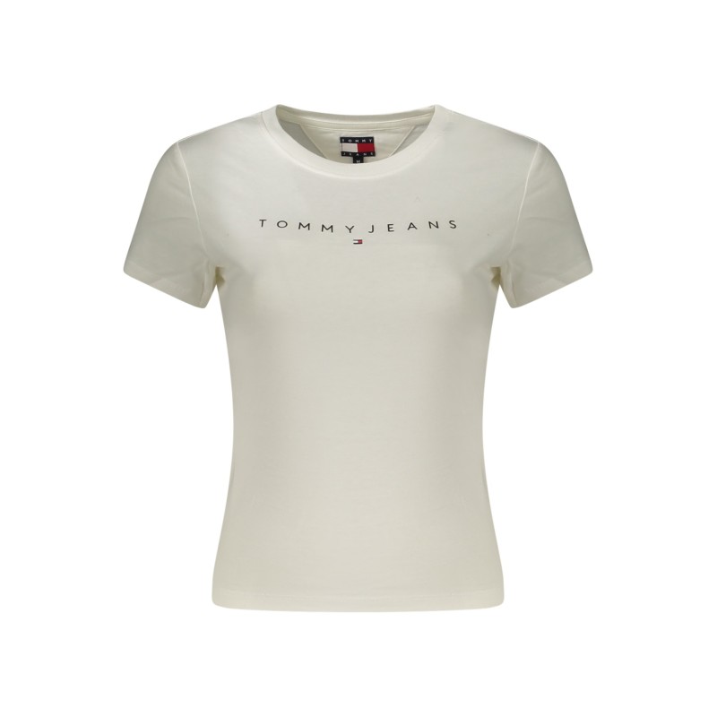 TOMMY HILFIGER T-SHIRT MANICHE CORTE DONNA BIANCO