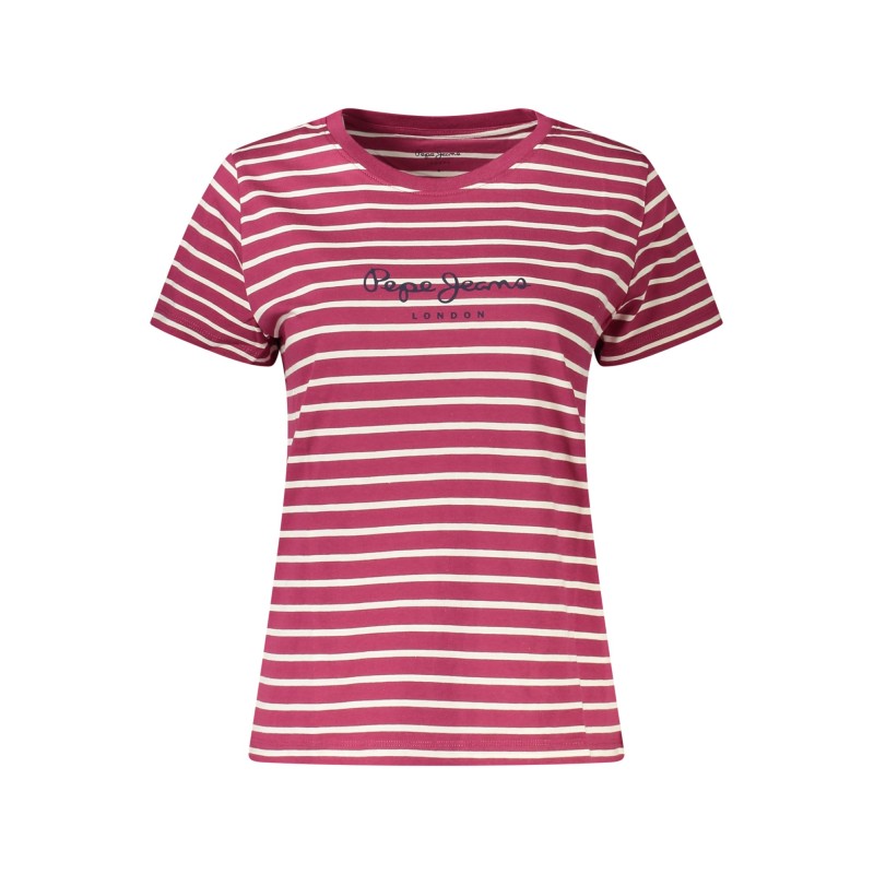 PEPE JEANS T-SHIRT MANICHE CORTE DONNA VIOLA