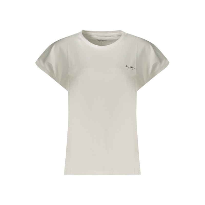 PEPE JEANS T-SHIRT MANICHE CORTE DONNA BIANCO