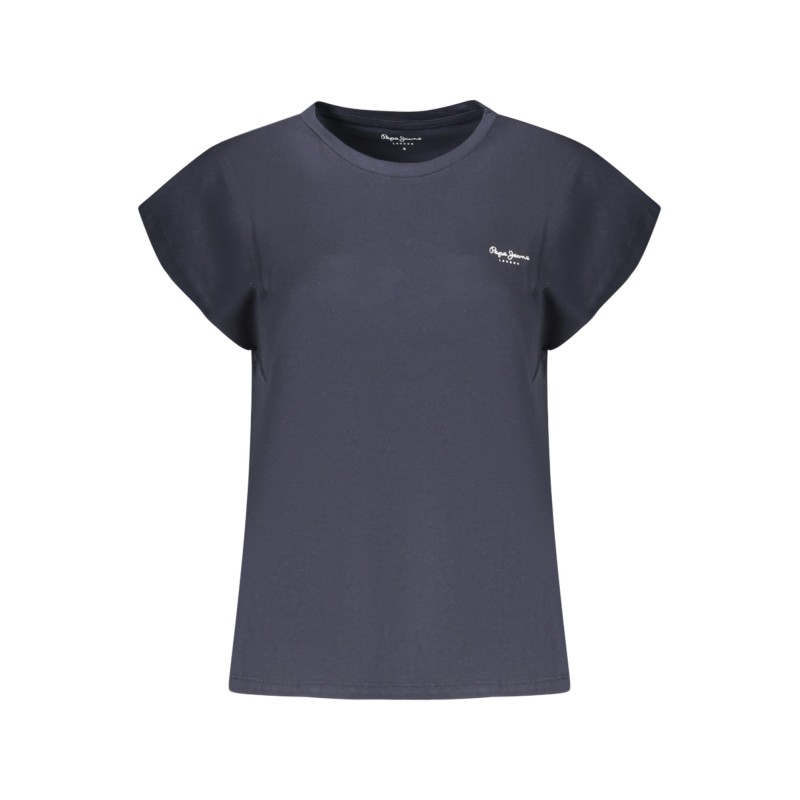 PEPE JEANS T-SHIRT MANICHE CORTE DONNA BLU