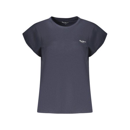 PEPE JEANS T-SHIRT MANICHE CORTE DONNA BLU