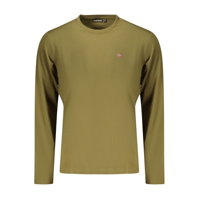 NAPAPIJRI T-SHIRT MANICHE LUNGHE UOMO VERDE