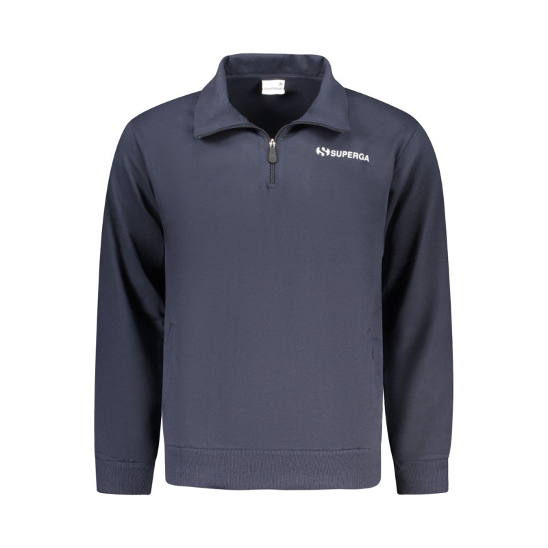 SUPERGA FELPA SENZA ZIP UOMO BLU