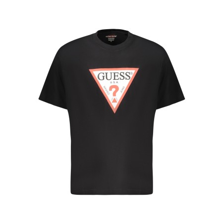 GUESS JEANS T-SHIRT MANICHE CORTE UOMO NERO
