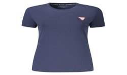 GUESS JEANS T-SHIRT MANICHE CORTE DONNA BLU