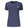 GUESS JEANS T-SHIRT MANICHE CORTE DONNA BLU