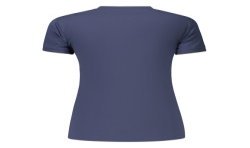 GUESS JEANS T-SHIRT MANICHE CORTE DONNA BLU