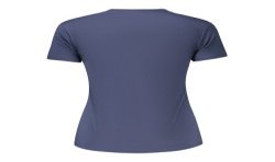 GUESS JEANS T-SHIRT MANICHE CORTE DONNA BLU