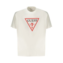 GUESS JEANS T-SHIRT MANICHE CORTE UOMO BIANCO