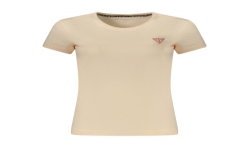 GUESS JEANS T-SHIRT MANICHE CORTE DONNA ROSA