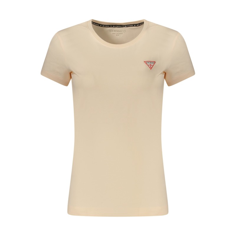 GUESS JEANS T-SHIRT MANICHE CORTE DONNA ROSA
