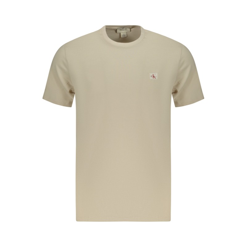 CALVIN KLEIN T-SHIRT MANICHE CORTE UOMO BEIGE