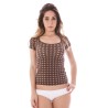 A-STYLE T-SHIRT ESTERNABILE DONNA MARRONE