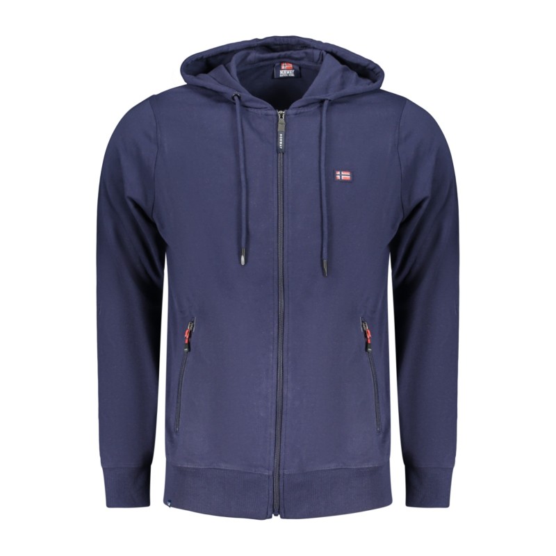 NORWAY 1963 FELPA CON ZIP UOMO BLU