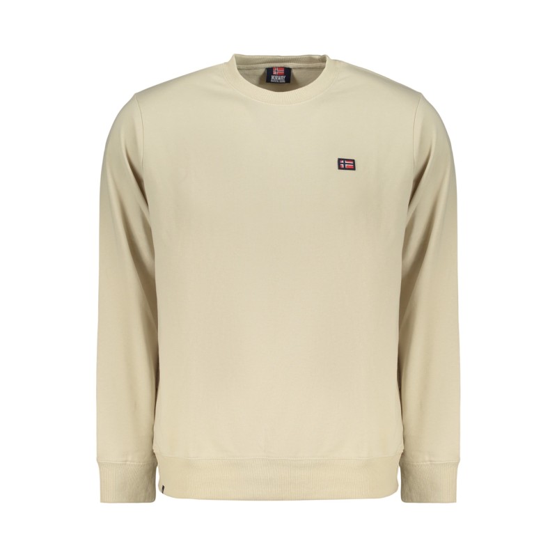 NORWAY 1963 FELPA SENZA ZIP UOMO BEIGE