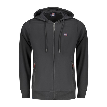 NORWAY 1963 FELPA CON ZIP UOMO NERO