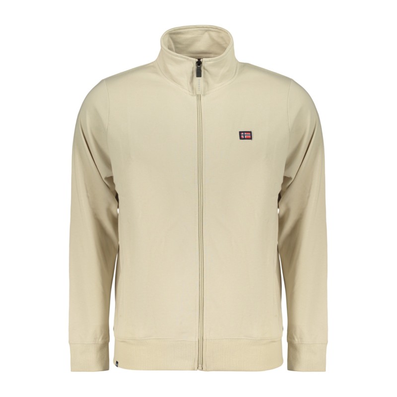 NORWAY 1963 FELPA CON ZIP UOMO BEIGE