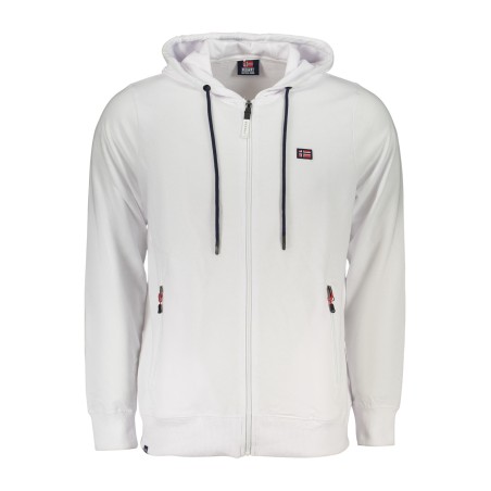 NORWAY 1963 FELPA CON ZIP UOMO BIANCO