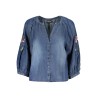 DESIGUAL CAMICIA MANICHE LUNGHE DONNA BLU
