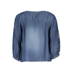 DESIGUAL CAMICIA MANICHE LUNGHE DONNA BLU
